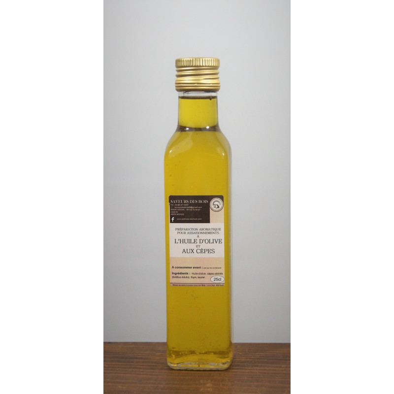 Huile d'olive aromatisée aux cèpes