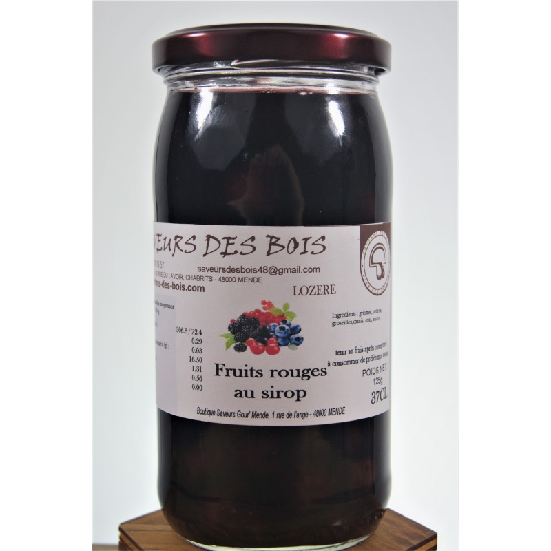fruits rouges au sirop