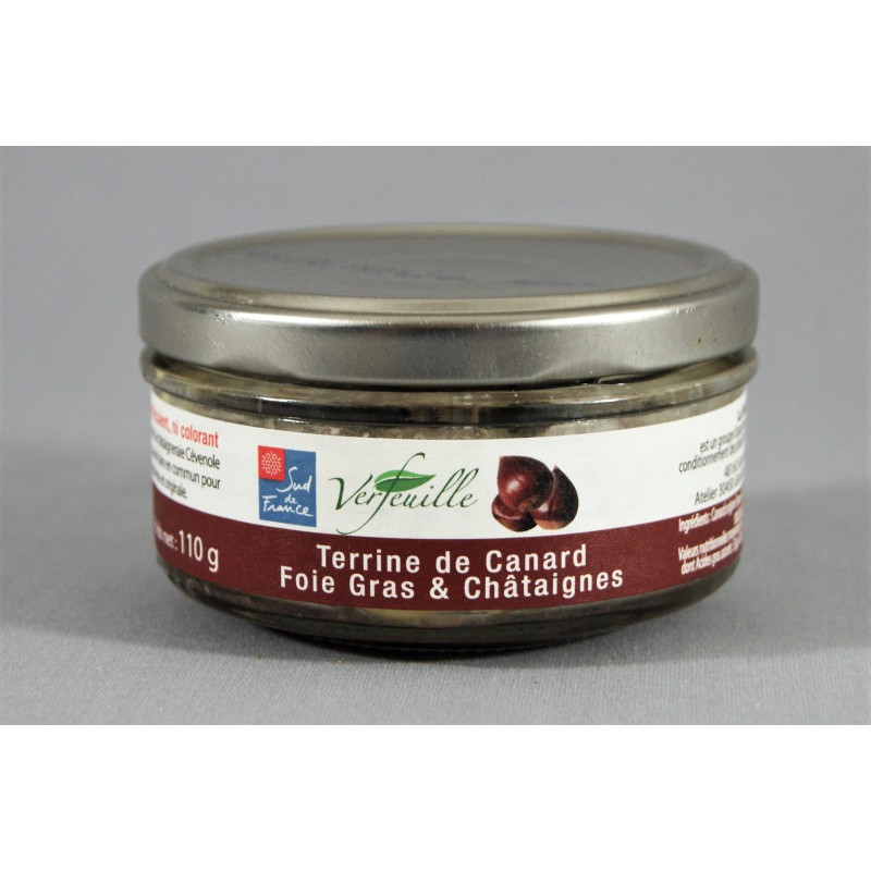 Terrine de canard foie gras et châtaignes