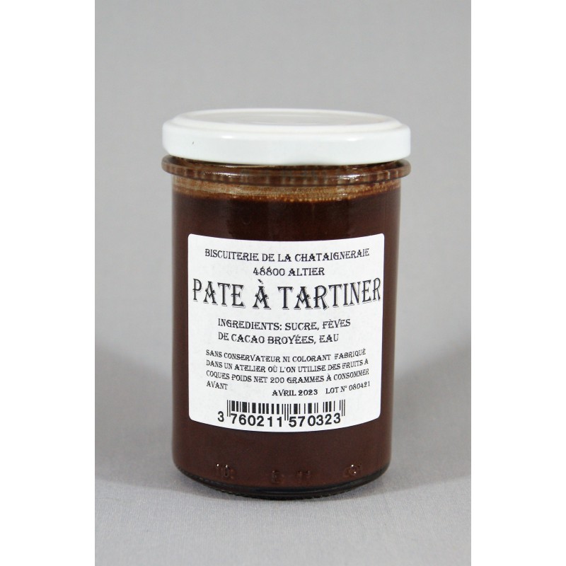 Pate à tartiner cacao chataigne
