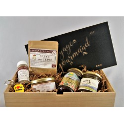 Coffret bois  plaisir gourmand