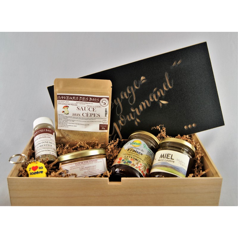 Coffret bois  plaisir gourmand