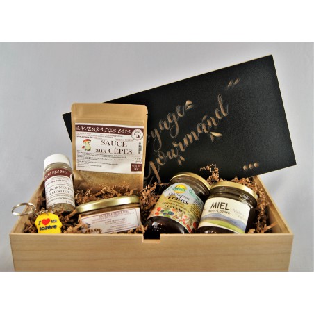 Coffret bois  plaisir gourmand