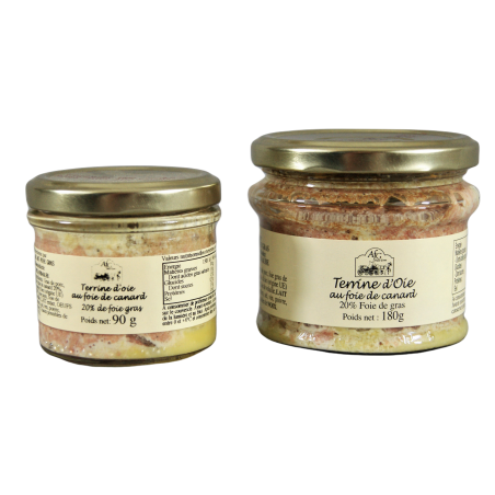 terrine d'oie au foie de canard